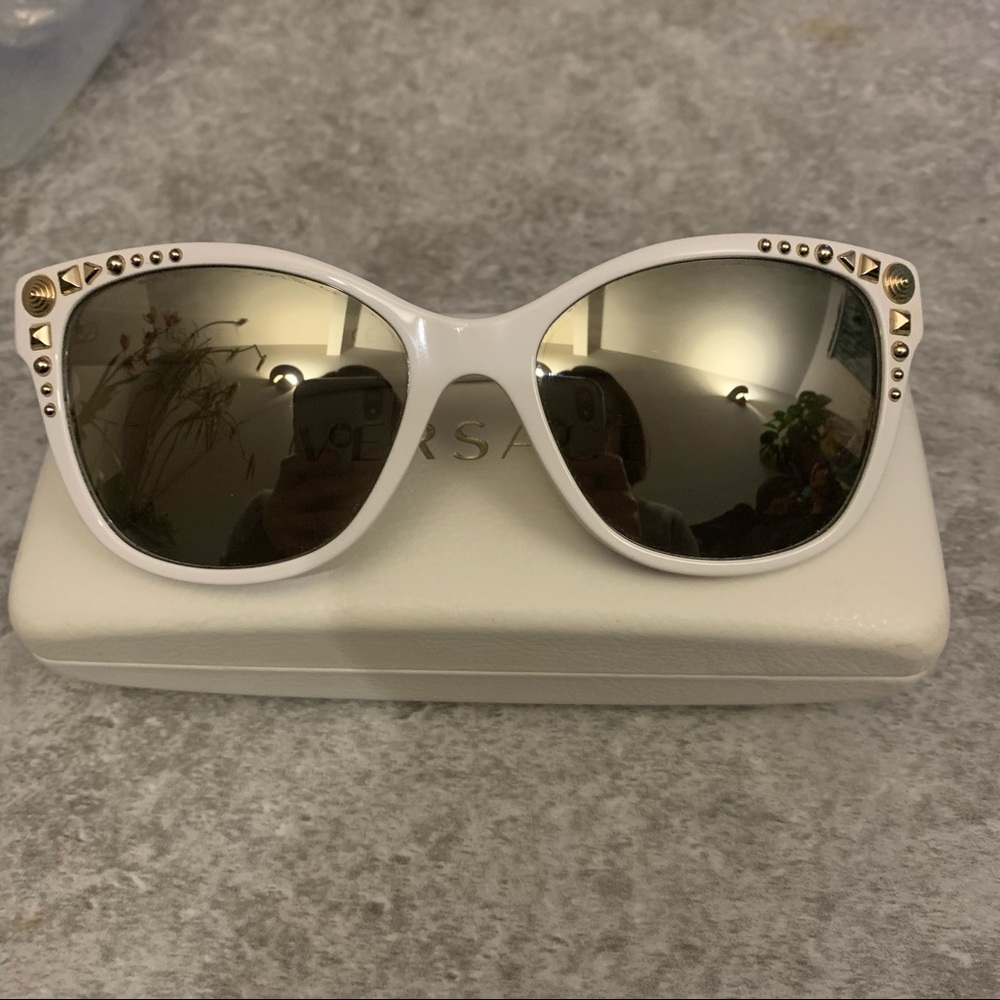 Versace Sunglasses 4270 White Studded